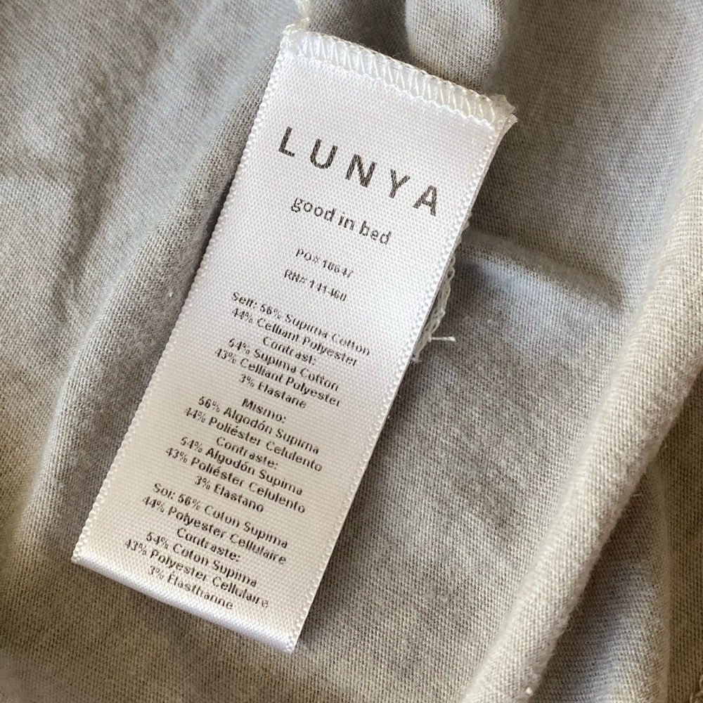 Lunya Light Grey Long Sleeve Sleep Shirt - Picture 3 of 5